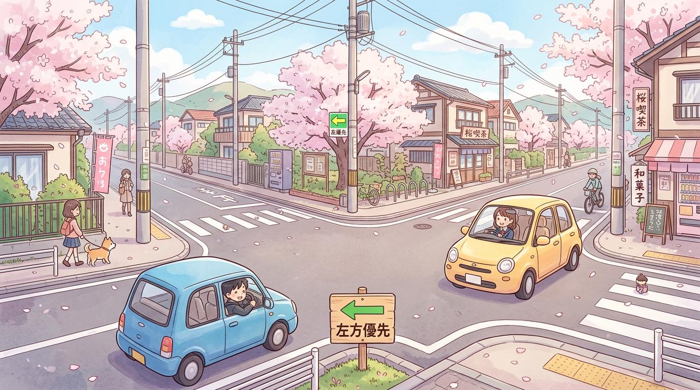 Japan's Left Priority Rule: Who Goes First at Uncontrolled Intersections?